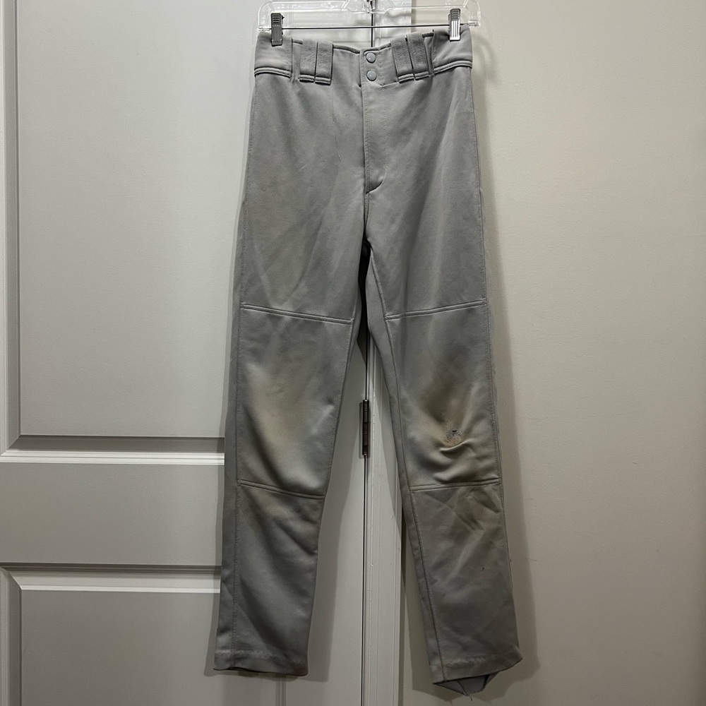 FLAWED Mizuno Gray Baseball Pants Size Small